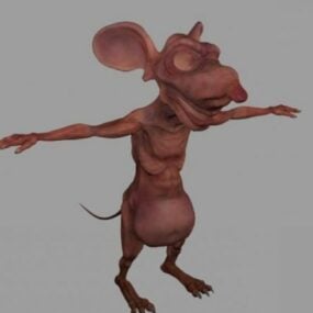 Krysí monstrum Rigged Animovaný 3D model