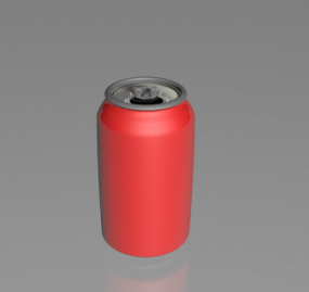 Lata de bebida roja modelo 3d