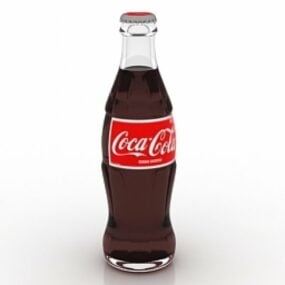 Modello 3d della bottiglia di Cocacola