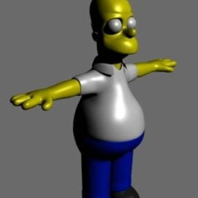 Modelo 3D do personagem Homer Simpson
