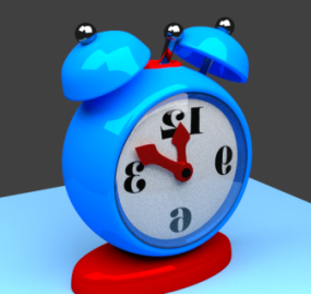 Model 3d Animasi Jam Alarm