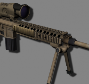 M110 Sniper Gun 3d model
