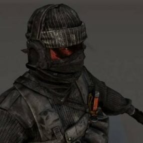 Russian Sniper Character 3d model