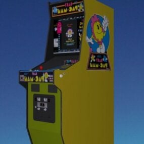 Máquina arcade vertical Baby Pac-man modelo 3d