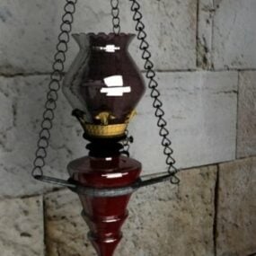 Model 3D starej metalowej lampy