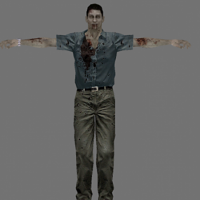 Zombie-Mann 3D-Modell