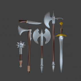 Armas de espada medieval modelo 3d