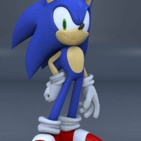 Modelo 3D do personagem Sonic