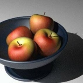 Fruit Apples In Disk 3d model