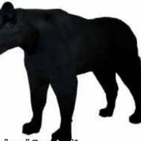 Animal panthère noire modèle 3D