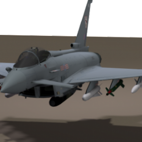 Eurofighter Typhoon Flugzeug 3D-Modell