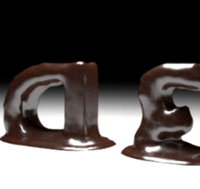 3д модель Шоколадного Текста Анимации