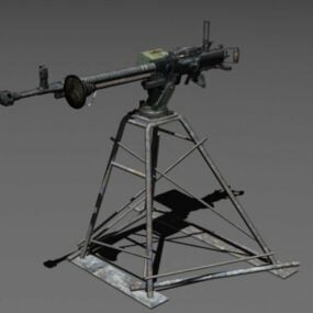 Tripod Machine Gun 3d model