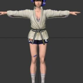 Makoto Aihara Girl Charakter 3D-Modell