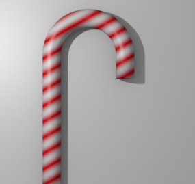 Bastão de doces de Natal Modelo 3D
