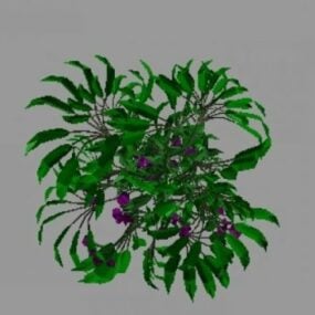 Lowpoly Květinové keře 3D model