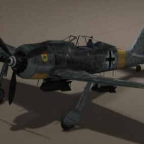 ドイツの飛行機Fw190 3Dモデル