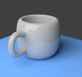 Xícara de café de porcelana Modelo 3d
