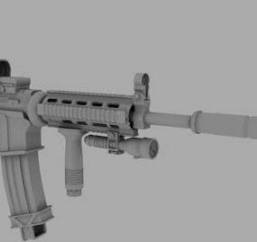 نموذج بندقية M4A1 ثلاثي الأبعاد