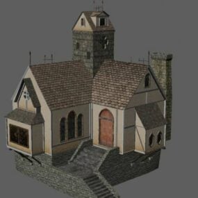 3д модель средневекового дома