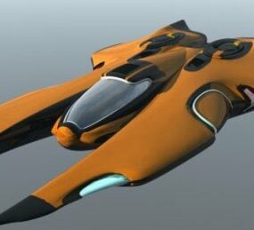 3d модель космічного корабля Wraith Raider
