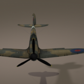 Spitfire-Flugzeug 3D-Modell