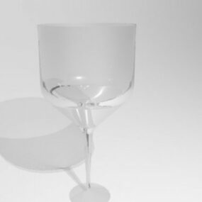 ガラスのワインカップ。 3Dモデル