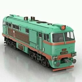 Lokomotiv M62 tåg 3d-modell