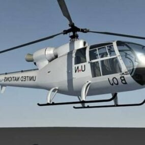 Sa342 Gazelle Helicopter 3d-modell