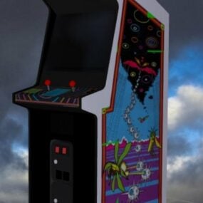 3д модель вертикального игрового автомата Black Widow