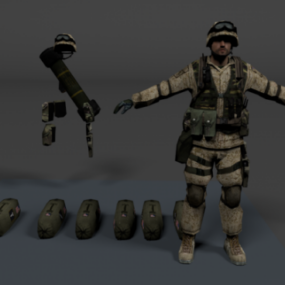 Soldat Bf2 modèle 3D