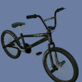 赛车自行车黄色3d模型