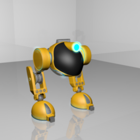 दो पैरों का Rigged रोबोट 3डी मॉडल
