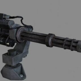 דגם 3D Minigun Weapon