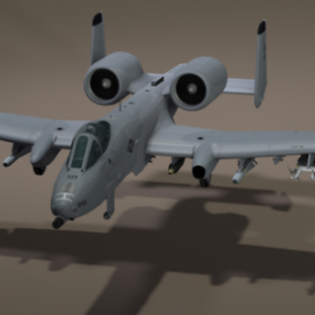 USA 10 Thunderbolt Aircraft דגם תלת מימד