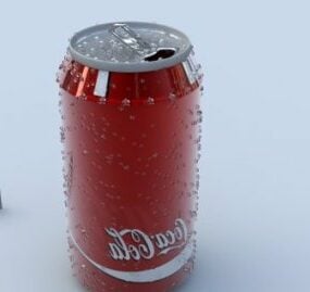 शीतल पेय कोकाकोला कैन 3डी मॉडल