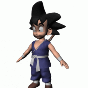 Jeune personnage SonGoku modèle 3D