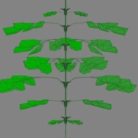 Tall Flower Tree 3d model