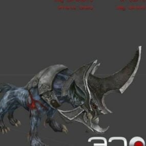 Monstruo hiena violento modelo 3d