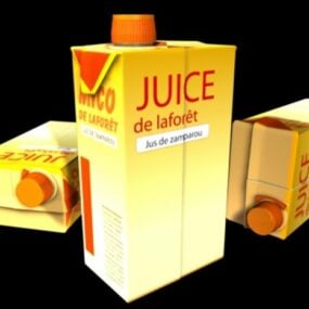 果汁盒3d模型