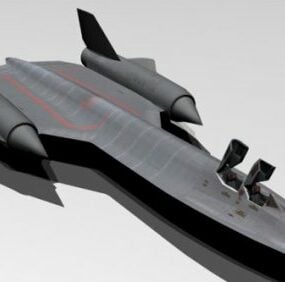 طائرة مقاتلة تحلق على Sky Dome نموذج ثلاثي الأبعاد