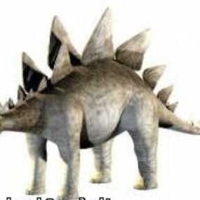Modelo 3d do dinossauro estegossauro