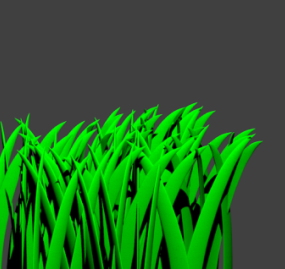 Lowpoly 3D model travnatého pole