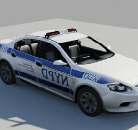 Modello 3d dell'auto della polizia Ford Mondeo dell'NYPD