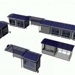 Bussipysäkin rakentaminen 3d-malli