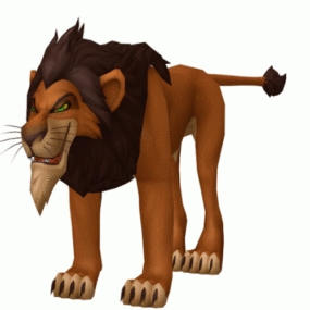 3D model postavy lvího krále