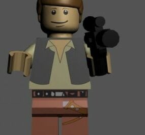 Model 3D Lego Hana Solo