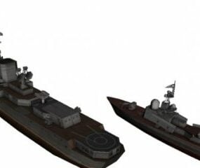 カラ級ナヌチュカ巡洋艦3Dモデル