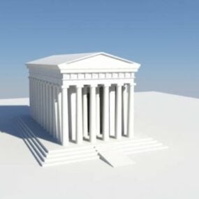 Model 3d Konsep Kuil Yunani