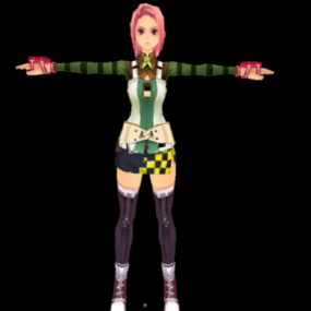 S4 League Female Character 3d model
